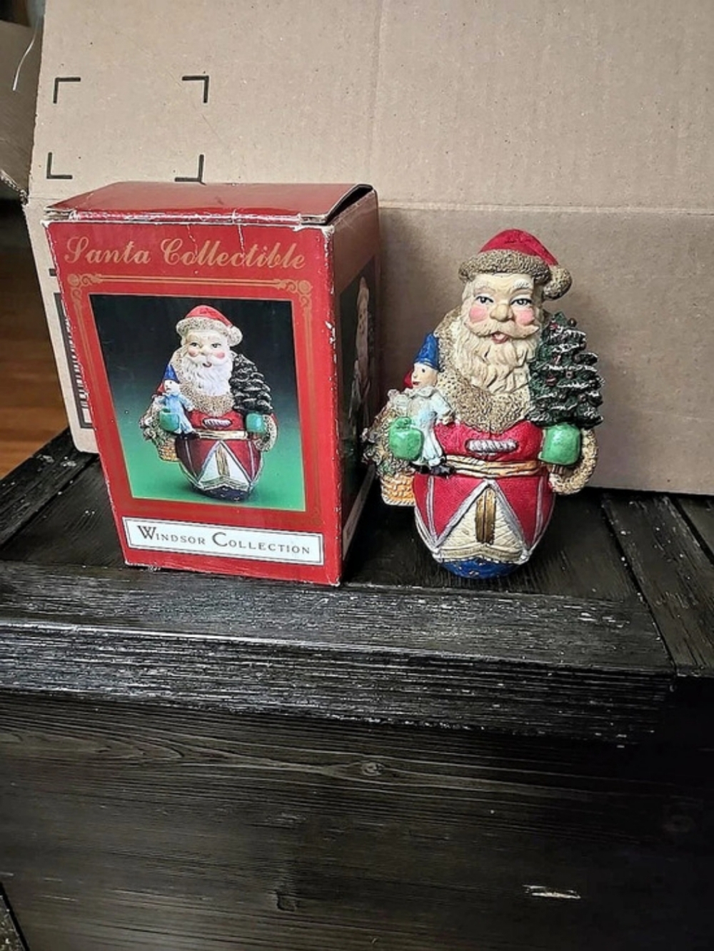Vintage Windsor Collection Santa Collectible Figurine Drum Toys Original Box